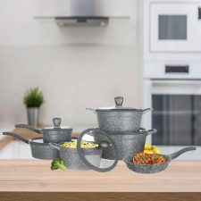  Alumínium edény készlet GRANITE, 11 részes, 40050811-A készletkisöprés edény