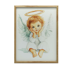 ALUMÍNIUM KERETES FALI PLAKÁT ANGEL'S CARE 40x50 CM grafika, keretezett kép