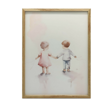 ALUMÍNIUM KERETES FALI PLAKÁT, FEKETE BABY 70x100 CM grafika, keretezett kép