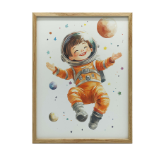 ALUMÍNIUM KERETES FALI PLAKÁT SPACEMAN 40x50 CM MATT grafika, keretezett kép