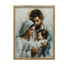  ALUMÍNIUM KERETES FALI PLAKÁT SZENT CSALÁD 30x40 CM grafika, keretezett kép