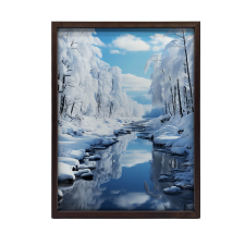  ALUMÍNIUM KERETES FALI PLAKÁT TÉLI BÁJOK 60x90 CM grafika, keretezett kép