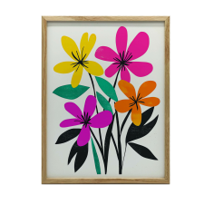 ALUMÍNIUM KERETES FALI PLAKÁT VIRÁG HARMÓNIA 30X40 CM grafika, keretezett kép