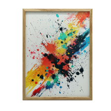 ALUMÍNIUM KERETES LAP FALRA, SZÍNROBBANÁS 40x50 CM grafika, keretezett kép