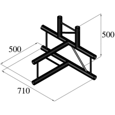 ALUTRUSS BILOCK BQ2-SPAT42V 4-Way T-Piece bk világítás