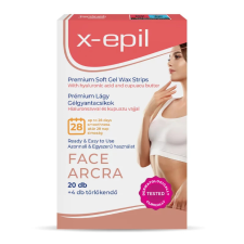 Alveola Kft. X-Epil Használatra kész Prémium Gélgyantacsík Hialuronsavval Arcra 20db szőrtelenítés