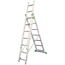 Alverosal Eurostil univerzális létra, 3, szakaszos, 3x7, magasság 3.99 m létra és állvány