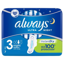  Always Ultra Night Szárnyas Egészségügyi Betét (3-As Méret), 7 Betét intimhigiénia nőknek