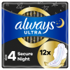 Always Ultra Secure Night (4-es Méretű) Szárnyas Betét Egészségügyi Be