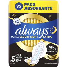 Always Ultra Secure Night Extra, 32db intim higiénia