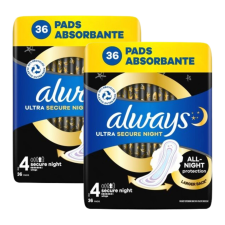 Always Ultra Secure Night szárnyas Egészségügyi Betét 2x36db intim higiénia