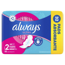 Always Ultra Super egészségügyi betét szárnyas intimbetét 32 db nőknek intim higiénia