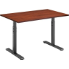 AlzaErgo Fixed Table FT1, fekete + TTE-01 laminált asztallap, 140×80 cm, gesztenye