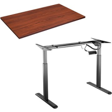 AlzaErgo Table ET2 fekete + lap TTE-12 120x80 cm barna furnér íróasztal