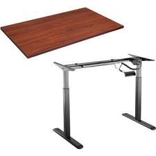 AlzaErgo Table ET2 fekete + TTE-01 barna furnér lap 140 x 80cm íróasztal