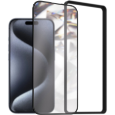 AlzaGuard DiamondShiel Glass iPhone 15 Pro 3D üvegfólia + felhelyező keret mobiltelefon kellék