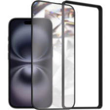 AlzaGuard DiamondShiel Glass iPhone 16 3D üvegfólia + felhelyező keret mobiltelefon kellék