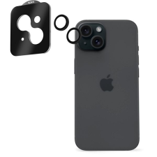 AlzaGuard Elite Lens Protector iPhone 15/15 Plus kamera védő fólia - fekete mobiltelefon kellék