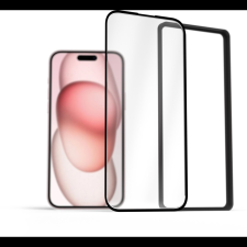 AlzaGuard Elite Resin Glass iPhone 15 Plus 3D üvegfólia (AGD-TGER010B) mobiltelefon kellék
