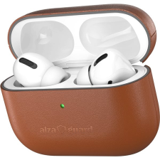 AlzaGuard Genuine Leather AirPods Pro 2 nyeregbarna bőr tok fülhallgató, fejhallgató tok