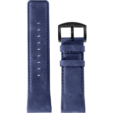 AlzaGuard Genuine Leather Band Garmin QuickFit 22mm készülékhez - kék okosóra kellék