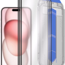 AlzaGuard Glass EasyFit DustFree iPhone 15 Plus 2.5D üvegfólia - 3db + applikátor mobiltelefon kellék