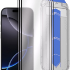 AlzaGuard Glass EasyFit DustFree iPhone 16 Pro 2.5D üvegfólia - 3db + applikátor mobiltelefon kellék