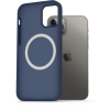 AlzaGuard Silicone Case Compatible with Magsafe iPhone 12/12 Pro kék tok (AGD-PCMS14L)