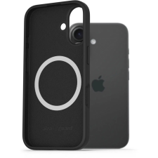 AlzaGuard Silicone Case Compatible with Magsafe iPhone 16e fekete tok tok és táska