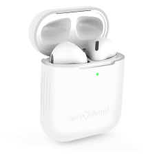 AlzaGuard Skinny Silicone Case Airpods 1. és 2. generáció fehér fülhallgató, fejhallgató tok