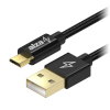AlzaPower AluCore USB-A to Micro USB 0.5m, fekete (APW-CBMU0070B)