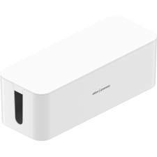 AlzaPower Cable Box Basic Large fehér kábel és adapter