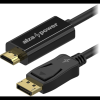AlzaPower Core DisplayPort (M) - HDMI (M) FullHD 5 m, fekete (APW-CBDPHDF50B)