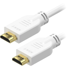AlzaPower Core HDMI 1.4 High Speed 4K 15m fehér kábel és adapter
