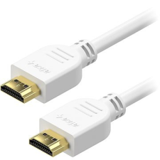 AlzaPower Core HDMI 1.4 High Speed 4K 1,5m fehér kábel és adapter