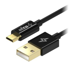 AlzaPower Core Micro USB 2m fekete kábel és adapter