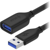 AlzaPower Core USB-A (M) to USB-A (F) 3.0 1m, fekete (APW-CBAMAF310B)