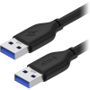 AlzaPower Core USB-A to USB-A 3.2 Gen 1 0.5m, fekete