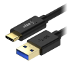 AlzaPower Core USB-A to USB-C 3.2 Gen 1 5Gbp 1m, fekete
