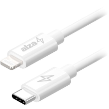 AlzaPower Core USB-C to Lightning MFi 3m, fehér kábel és adapter