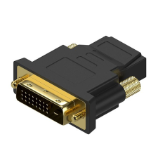 AlzaPower DVI-D (24+1) (M) to HDMI (F) FullHD, fekete kábel és adapter