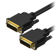 AlzaPower DVI-D Dual Link 1m fekete kábel és adapter