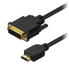 AlzaPower DVI-D to HDMI Single Link 2m fekete kábel és adapter