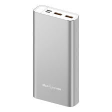 AlzaPower Metal 20000 mAh Fast Charge + PD3.0 ezüst power bank