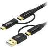 AlzaPower MultiCore 4in1 USB 60W 480Mbps 2m fekete