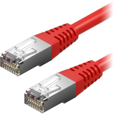AlzaPower Patch CAT5E FTP 1 m, piros kábel és adapter