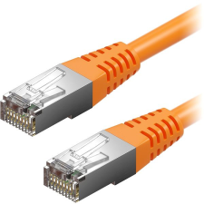 AlzaPower Patch CAT5E FTP 5 m, narancssárga kábel és adapter
