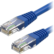 AlzaPower Patch CAT6 UTP 5m, kék kábel és adapter
