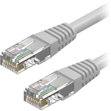 AlzaPower Patch CAT6 UTP 5m, szürke kábel és adapter