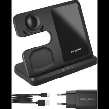 AlzaPower WSC120BB 3in1 Wireless Charger - Samsung + töltő, 20W, fekete (BUN) mobiltelefon kellék